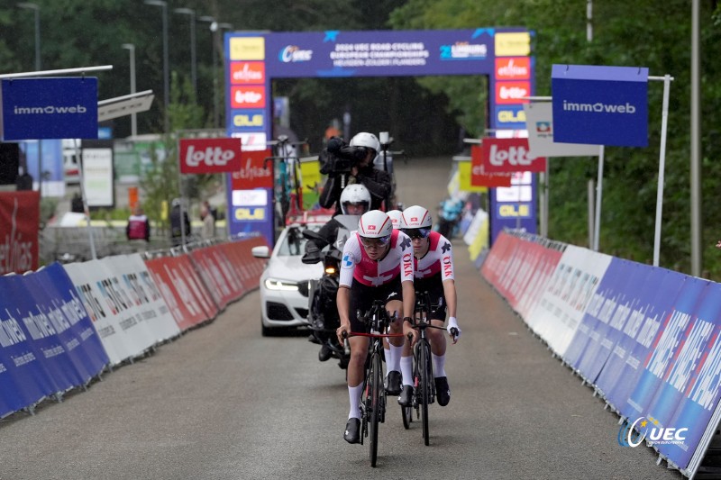 2024 UEC Road European Championships - Limburg - Flanders - Junior Team Time Trial Mixed Relay 52,3 km - 12/09/2024 -  - photo Luca Bettini/SprintCyclingAgency?2024